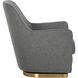 Marcela Belfast Koala Grey Swivel Lounge Chair, Swivel
